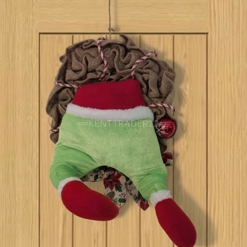 Funny Elf Legs Door/Wall Hanging Christmas Wreath Decoration