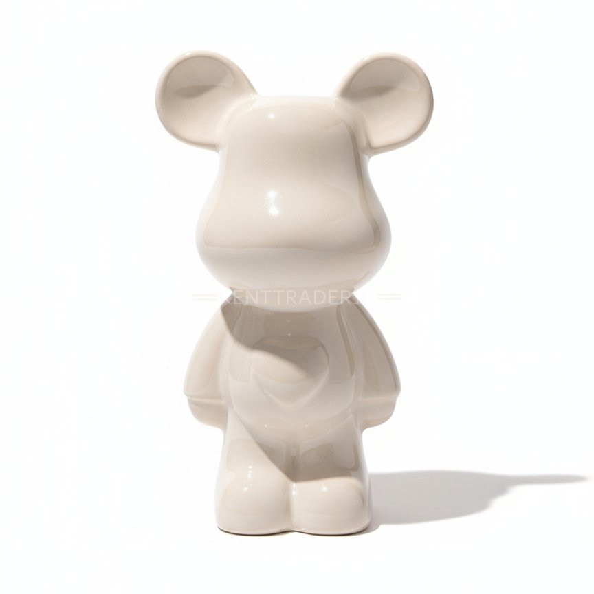 Violent Bear Cream Figurine Ornament